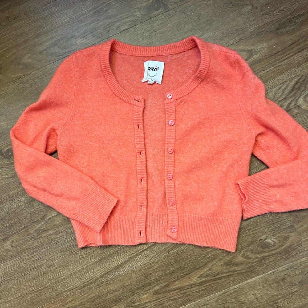 Orange Aerie cardigan